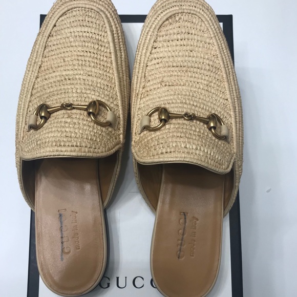 gucci raffia mule